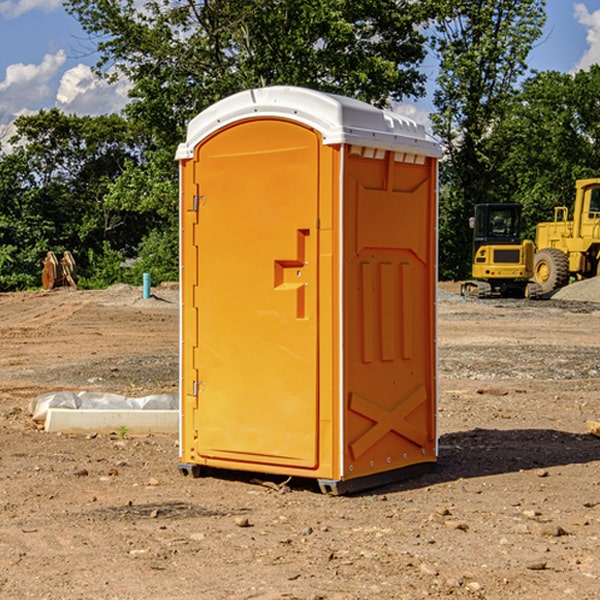 how often are the porta potties cleaned and serviced during a rental period in Van Buren Point